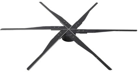 Ventaglio olografico, Ventilatore proiettore olografico 3D da 115/85 cm, luce logo pubblicitario display Wi-Fi, lampada olografica a LED, proiettore logo display pubblicitario Videoproiettore(115cm)