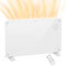 HOMCOM Radiateur électrique chauffage électrique mural ou au sol 1500W convecteur en verre avec affichage LED, minuterie 24 heures ou hebdomadaire, thermostat, télécommande, blanc