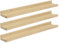 eSituro Lot de 3 Étagère Murale Bois, Étagère Murale, Tablette Murale, Étagère Flottante Murale, avec Bord de Protection, pour Chambre, Salon, Cuisine, Entrée, Couleur Bois Naturel, L60xP10xH4cm