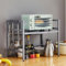 Pantanal Expandable 2 Tiers Microwave Oven Shelf Stand, Countertop Kitchen Spice Racks Grey Freestanding Metal Adjustable Unit Storage Shelving Printer Stand Home Office Desktop (2 tiers grey)