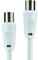Status 2 Metre Male to Male Aerial Coaxial Lead, White 5mm TV Cable | S2MTVLEAD1PK8