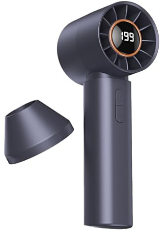 Setauoo Hand Fan,Handheld Portable Bladeless Fan with Air Turbo Tech - Powerful High-Speed Motor, Type-C Rechargeable Cool Gadgets for Home, Outdoor Activities