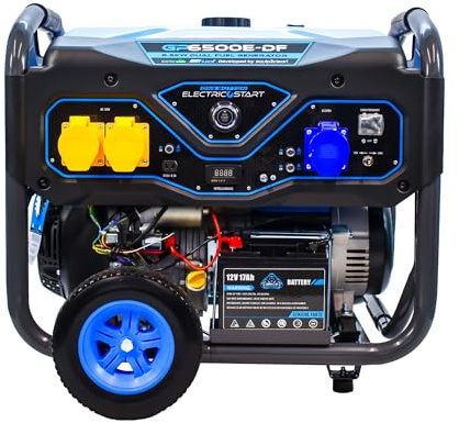 Equip2clean Gorilla Power 6500W Dual-Fuel Generator with Electric Start | Petrol/Propane, Recoil & Remote Start, 6000W Running Power | Portable Generator for Home, Commercial & Emergency Use
