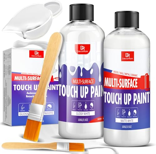 Emaille Reparatur Lack, 200ml Weiß Matt und Glänzend Badewannenlack- Schnell trocknend und Wasserfest, für Dellen abdecken, Fliesenreparatur, Waschbecken, Keramik im Badezimmer, Wände, Böden, Möbel