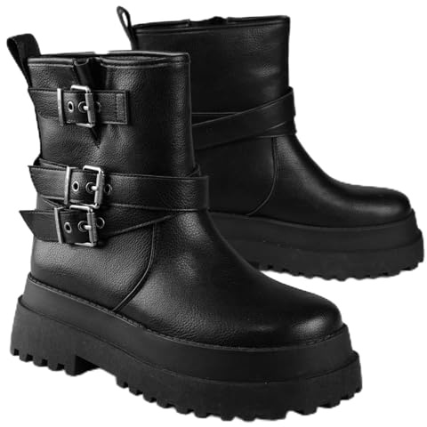 Buffalo Damen Schuhe Stiefeletten Pluto Farmer Biker