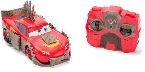Disney Store Offizielles Lightning McQueen Ferngesteuertes Auto – Lightning McQueen RC Auto mit Crash- und Rebuild-Funktionen, 2,4 GHz Funksteuerung, futuristisches postapokalyptisches Design