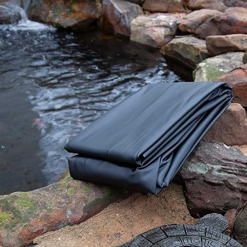 SXBHDM Bâche de Bassin 3 x 5 m, 6 x 8 m, 7 x 12 m, 10 x 15 m en polyéthylène renforcé HDPE, bâche Pliable pour Piscine de Jardin, Isolation de Bassin et Bassin à Poissons.(5x8m)