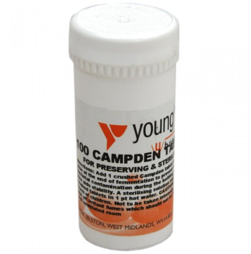 Youngs Campden Tablets (Sodium Metabisulphate) 100 pk