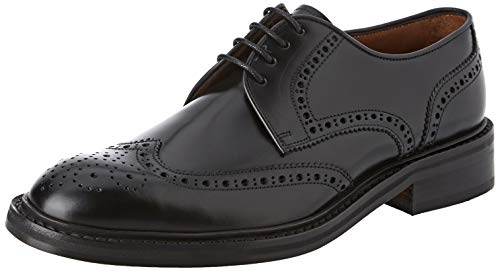 Lottusse L6724 Zapatos de Cordones Brogue, Hombre, Negro (Jocker Pelar Negro), 46 EU (11.5 UK)