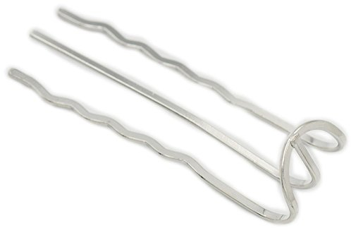 Sourcingmap Lot de 5 100mm Fourche Cheveux Clips Cheveux Pic Pic Broches Plug Bob pour Femme Filles Argent cuivre