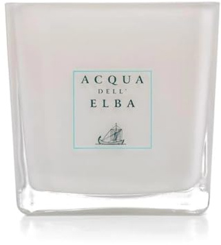 Acqua Dell'Elba Mare Scented Candle - Stylish & Modern Luxury Home Fragrance Decor Aromatherapy Notes of Rosemary, Lemon, Sea Lily Made in Italy 15oz