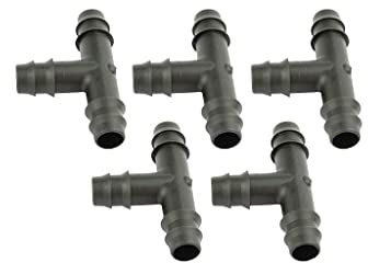 5er Set T-Verbinder 1/2 Zoll für CS Perlschlauch Premium - Profi - Drucklos