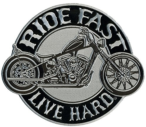 Patch zum Aufbügeln, Ride Fast Live Hard