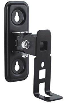 conecto CC50287 Halterung für Lautsprecher (1/4 oder Play1) , neigbar -50° bis +90°, schwenkbar -60° bis +60°, Wandabstand 86.5mm, Traglast max. 2,0kg, schwarz