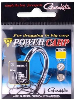 Gamakatsu Power Carp Ring Eye - 10 Angelhaken für Karpfen & Friedfische, Einzelhaken zum Friedfischangeln, Karpfenhaken, Haken, Größe:12