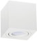 LED Aufbauspot, LED Deckenaufbauleuchte, Aluminium Deckenleuchte Weiss/Silber/Schwarz Quadratisch 82mm x 84mm CUBE (WEISS CUBE)