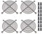 Easycargo Black Fan Grill/Guard (92mm)