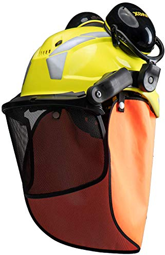 uvex pheos Forestry - Forstschutzhelm mit Gehör- und Gesichtsschutz - ohne Nackenschutz - gelb