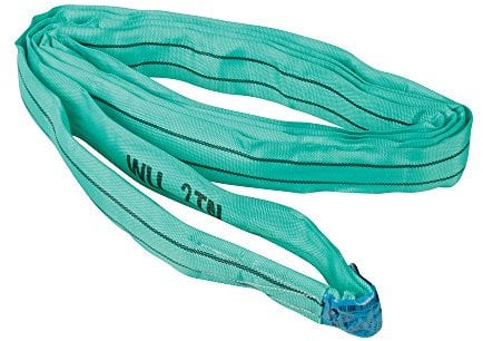 Loops 2m - 2 Tonne (2000KG) Endless Round Cargo Sling | Strong Heavy Duty Close Woven Lift Crane Hoist Strap – Garage Hook Hold Cord | Secure Lifting