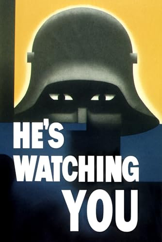American Gift Services Hes Watching You Vintage-Poster, 2. Weltkrieg, 2. Weltkrieg, US-Militär-Propaganda-Poster