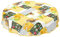 Wachstuchtischdecke abwaschbar Garten Tischdecke Wachstuch Rund Oval Eckig Indoor Outdoor Ostern Osterei Karo Küken Rund 140cm mit Saum - Eingefasst
