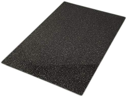 Gleitbrett 40x30 cm aus Sicherheitsglas mit Granitoptik (Klebefolie von Unten Aufgeklebt) Mit Teflon-Gleitern Für Monsieur Cuisine Connect Trend Smart, Für Thermomix tm6 tm5 tm31 Kaffeevollautomat