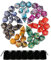 Monuary Dadi Dungeons And Dragons, 49 Pezzi D&D Poliedrici da Gioco Doppio-Colore per TRPG/DND Pathfinder con Sacchetti, 7 Set di Rpg DND MTG D4/D6/D8/D10(0-9 e 00-90)/D12/D20