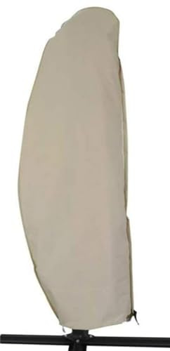 Asiacreate Housse de parasol déporté 280x30/81/46cm beige Forme banane