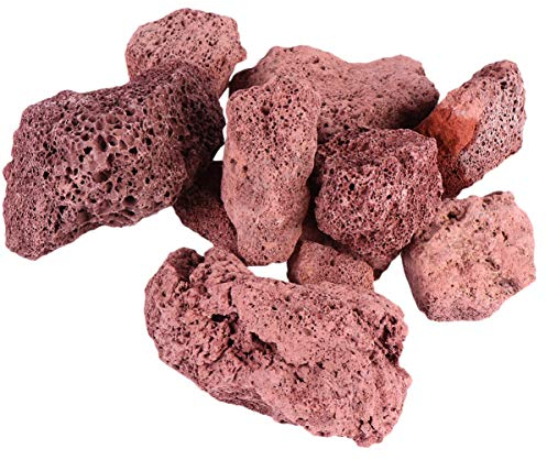 iplusmile Vulkansteine Aquarium Stein Biologische Vulkangestein Fisch Teich Filtration Filtermedium Aquarium Filtermaterial Marine Dekoration(500G) Lavastein