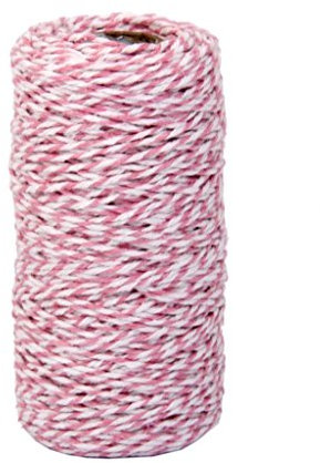 Inzopo Corde en coton pour cadeau Rose 100 m