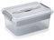 IGNPION Plastic Craft storage Box with Dividers Tray Stackable Craft Storage Organiser with Carry Handle Storage Containers for Art & Craft, Cosmetic, Toys, Sewing Accessories, Transparent+Gray