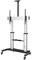 StarTech.com Mobile TV Stand - Heavy Duty TV Cart for 60-100 Display (100kg/220lb) - Height Adjustable Rolling Flat Screen Floor Standing on Wheels - Universal Television Mount w/Shelves (STNDMTV100)