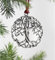 Weihnachtsschmuck Baum, Weihnachtsbaumschmuck aus massivem Zinn, doppelseitig Bedruckte Weihnachtsornamente aus Metall, DIY-Basteldekoration zum Aufhängen zu Hause (Baum des Lebens)