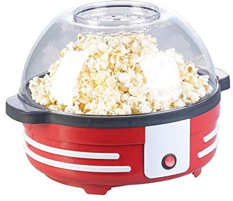 ksamwjf popcorn maker Popcorn pans: retro popcorn machine with agitator and non-stick coating, 850 watts