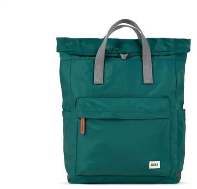 ROKA London Canfield B Medium Sustainable Teal Nylon Rucksack