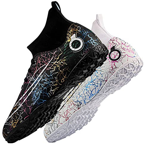 WEJIESS Fußballschuhe Herren Anti-Rutsch-Spikes Fußballschuhe Professionelle Spikes Fußballspiel Schuhe Jungen Fußballschuhe Schnürsenkel Training Sportschuhe