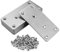TSSS 10 Pcs Flat Brackets for Wood,100 x 50 mm Flat Joining Plates,Stainless Steel Mending Plates for Connector