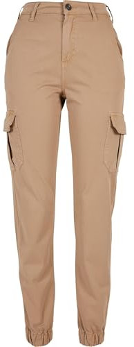 Urban Classics Damen Ladies High Waist Cargo Pants unionbeige, 34