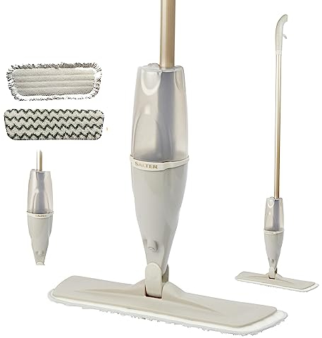 Salter LASAL71533WEU7 Warm Harmony Spray Mop - Includes Cleaning and Polishing Flat Pad, Ideal for Laminate, Wood and Tiled Floors, 600 ml Water Tank