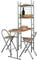 spot on dealz® Folding Dining Table Drop Leaf Table and Chairs Space Saving Fold Away Butterfly Kitchen Breakfast Bar Foldable Extendable Two Seater Compact