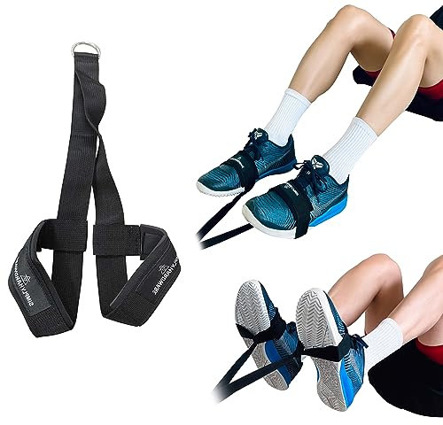 Hip Flexor Trainingsgurt | für Knie über Zehen Workout Kabelmaschine Befestigung | Reverse Squat Strap | Fußschlaufe