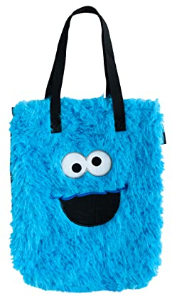 Grupo Erik Tote Bag Einkaufstasche Krümelmonster Sesamtrasse - Leichte Tragetasche Stofftasche Offizieler Lizenz
