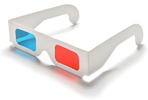 MANDDLAB 3D Brille, 20 Paar Rot und Blau Papier Stereo Linsen für Set Anaglyphe Papier 3D Brille