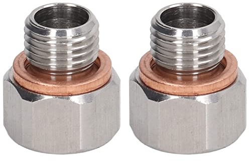 Adaptateur de Raccord Métrique 2 Pièces, 1/8NPT Femelle Vers M12x1,25 Mâle, Adaptateur de Pression D'huile, Adaptateur de Raccord en Alliage D'aluminium pour Automobile