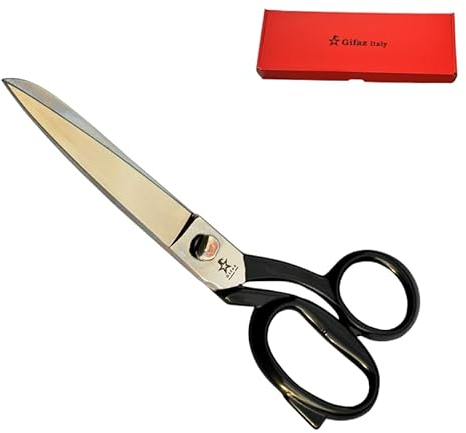 GIFAZ Professionelle und präzise Schneiderschere aus Stahl, robust und scharf, zum Schneiden und Schneidern, sehr robust, hergestellt in Italien, 23 cm