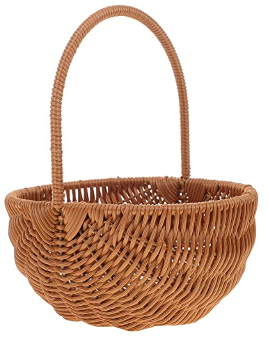 TOPBATHY Rattankorb Weidenkorb Ostern Osterei-Korb Hochzeitsdekorationen Outdoor-Dekor ostern aufbewahrungskorb Osterkorb Weben schmücken Ornamente Geschenkkorb Hase Bambus
