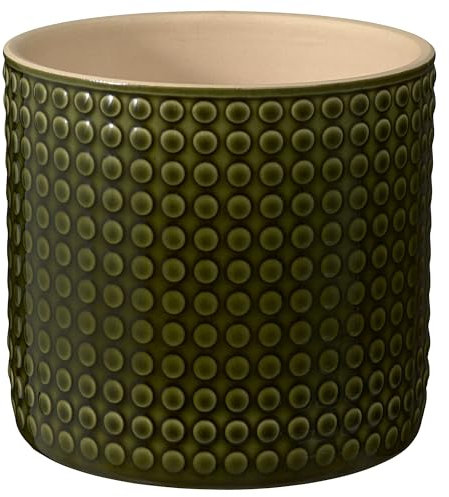 CHIAFRÖN Pot de fleurs 12 cm intérieur/extérieur Vert foncé