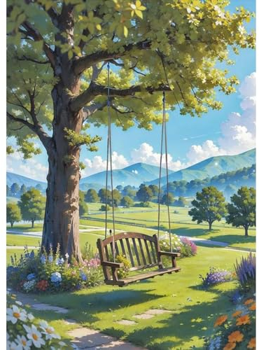 TOSTOG Diamond Painting für Erwachsene,Landschaft 5D Diamant Painting Kits Bilder,DIY Schwingen Diamant Malerei Diamond Painting Bilder Set 30x40cm für Wanddekor