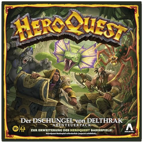 Avalon Hill HeroQuest Der Dschungel von Delthrak Abenteuerpack, HeroQuest Basisspiel erforderlich, Rollenspiel - Deutsche Version