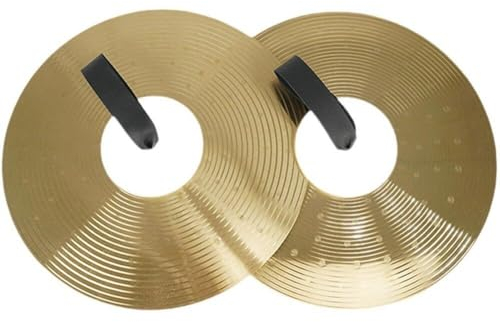 Platillos De Choque para Práctica De Platillos De Mano, Instrumento Musical De Aleación, Tambor Tradicional para Principiantes Y Adultos, 2 Uds.